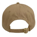 Beige Baseballcap mit verstellbarem Hinterkopfband und Metallschnalle