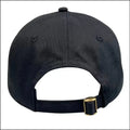 Schwarze Baseballkappe mit goldener Schnalle und verstellbarem Band